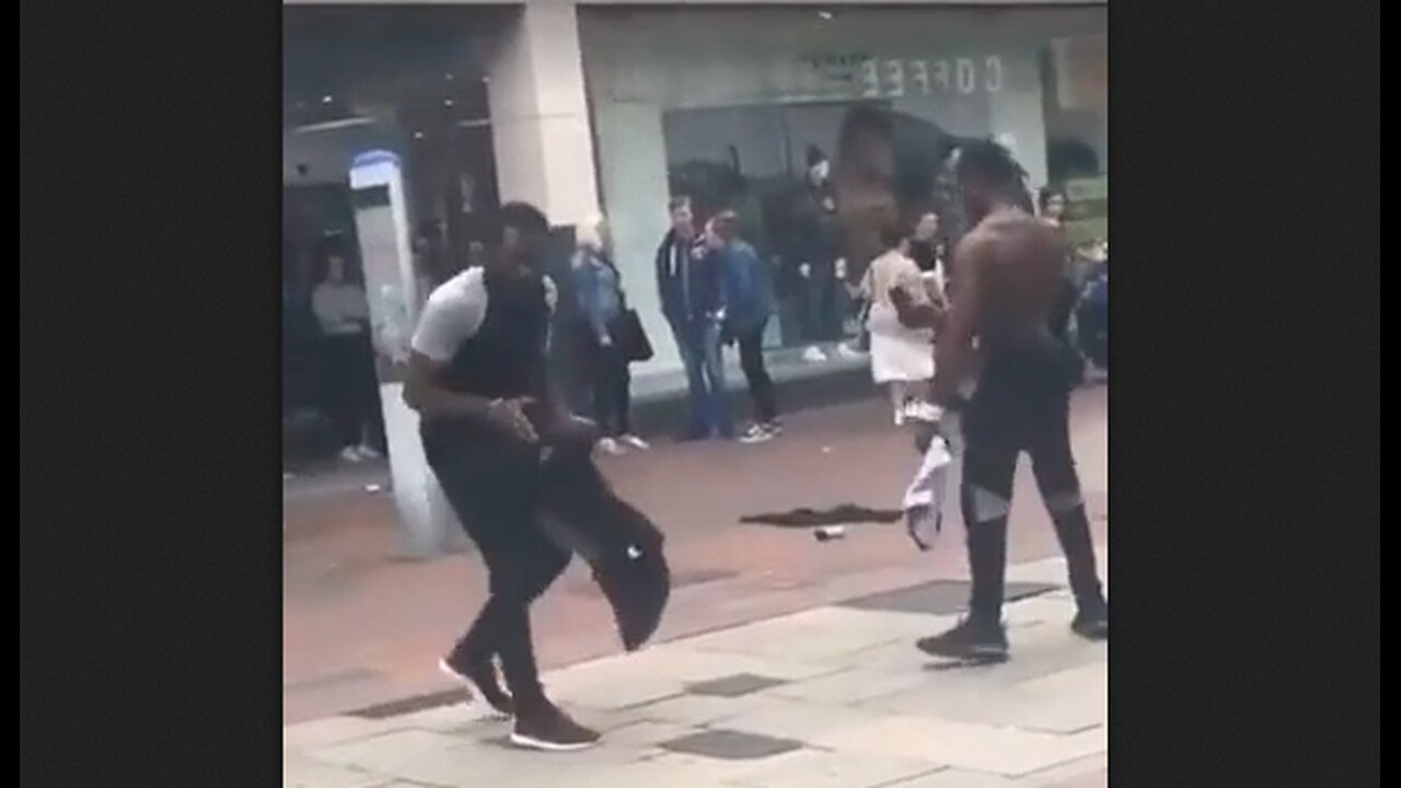 Invaders Fighting On The Street In England