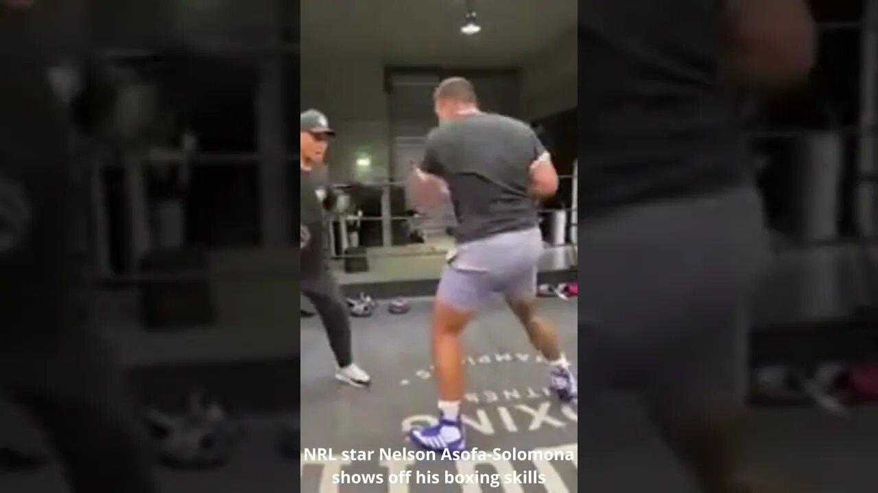 NRL star Nelson Asofa-Solomona shows off his boxing skills #shorts #nrl #skills