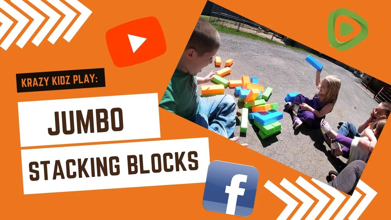 Krazy Kidz Play Jumbo Stacking Blocks! | Krazy Kidz Creations