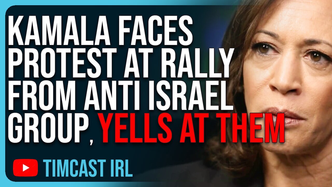 Kamala Faces Protest At Rally From Anti Israel Group, YELLS At Them