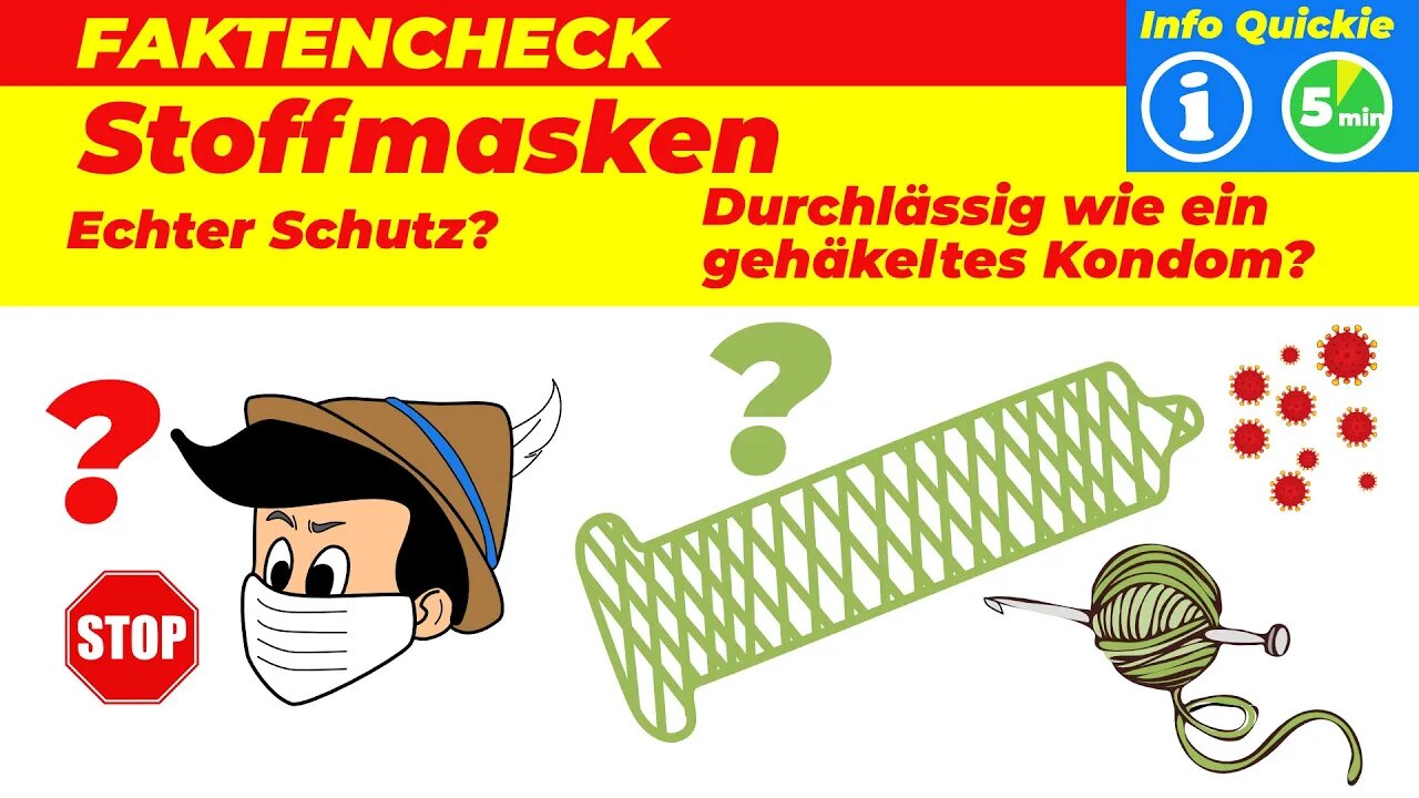 Stoffmasken / Alltagsmasken: Durchlässig wie ein gehäkeltes Kondom? Faktencheck!