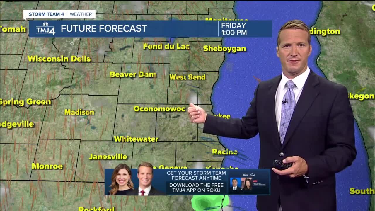 Partly cloudy and humid Thursday