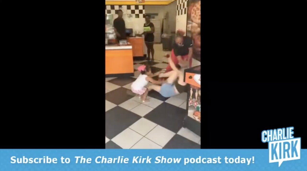 Graphic: Woman Brutalizes Mother at Pizza Joint As Daughter Watches