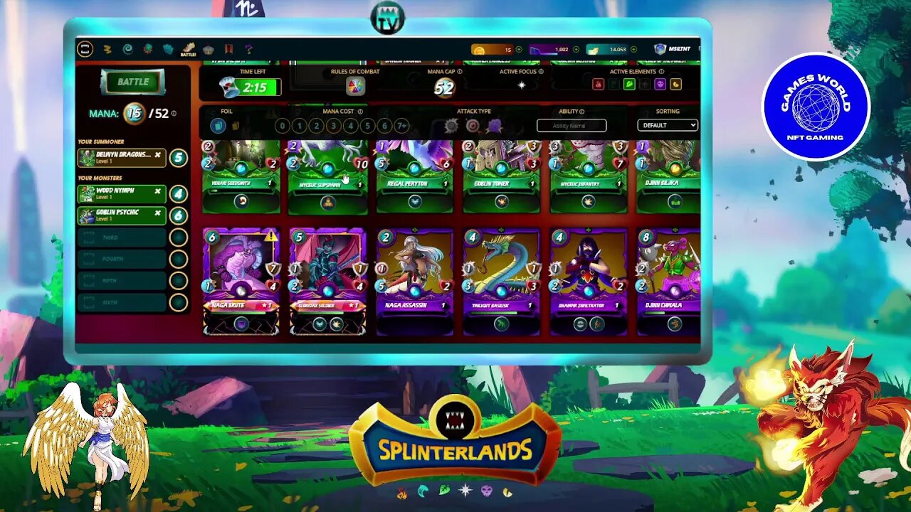 Bronze Cards Battling In Silver | Splinterlands | Wild | GamesWorld