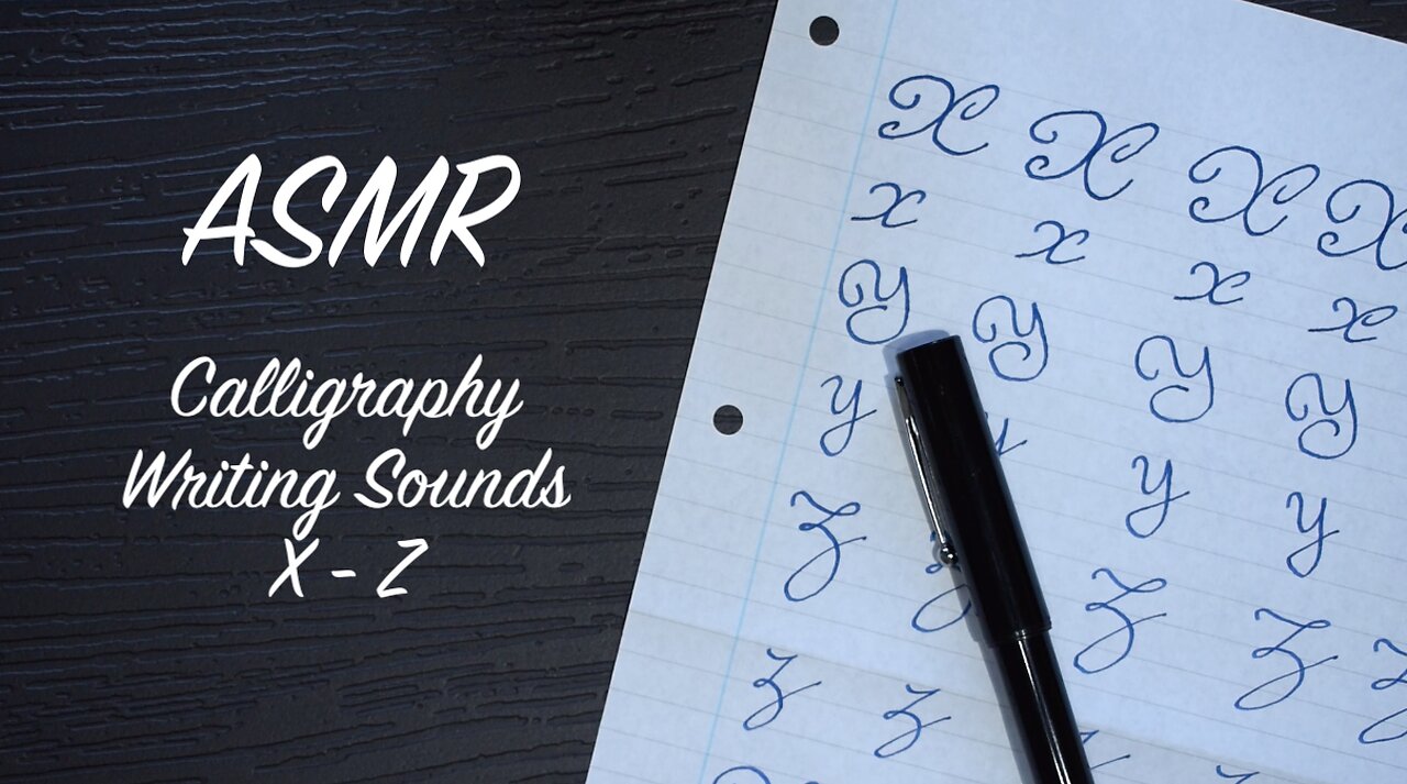 ASMR Calligraphy Practice Hand Lettering | Writing Sounds | Letters X - Z | (No Talking)