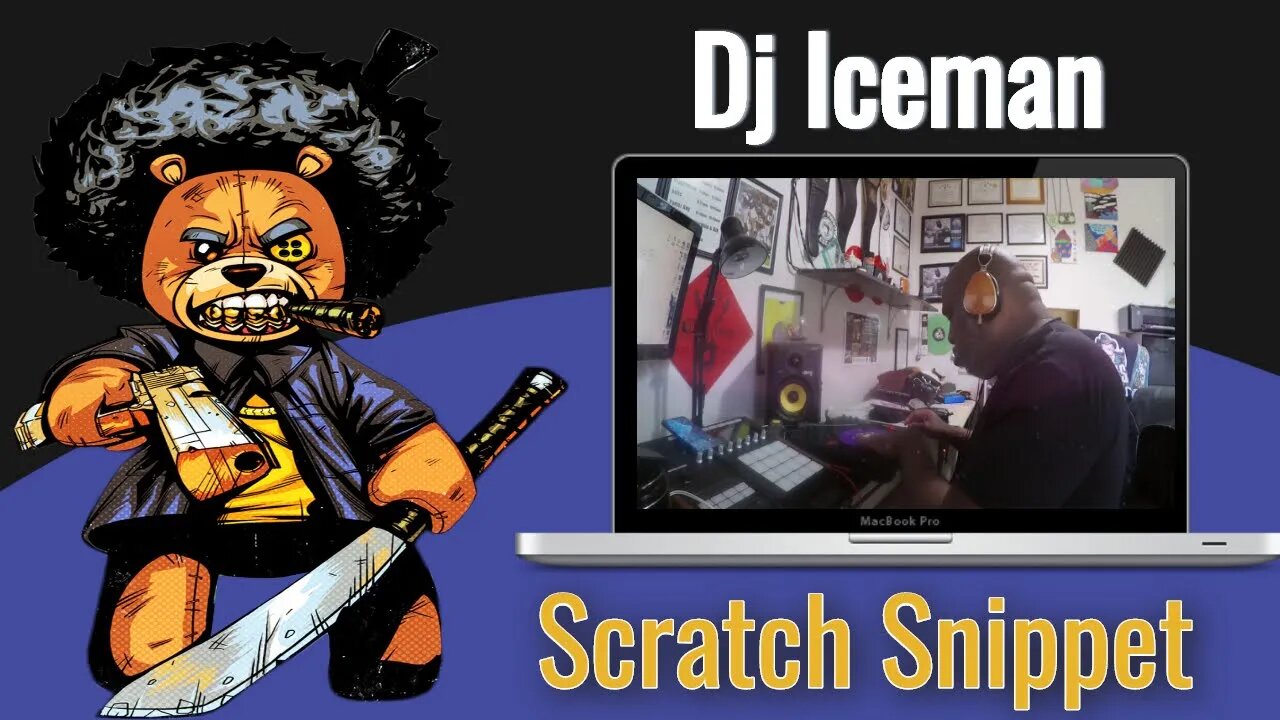 Dj Iceman (Big Boss Beatz)Short Scratch Snippet (Maschine MK3 and Numark PT01 Scratch)