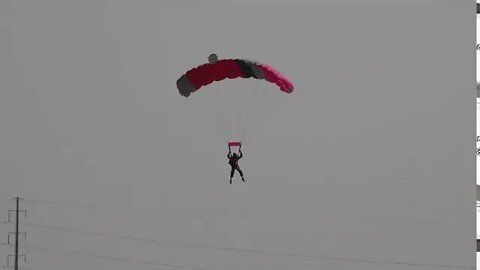 Skydiver maneuver over obstacles