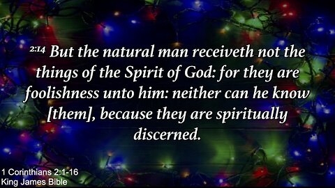 Wednesday, December 4th - The Natural Man - The Spiritual Man