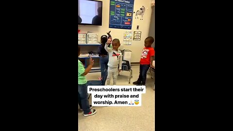 Preschool Children Singing To Jesus