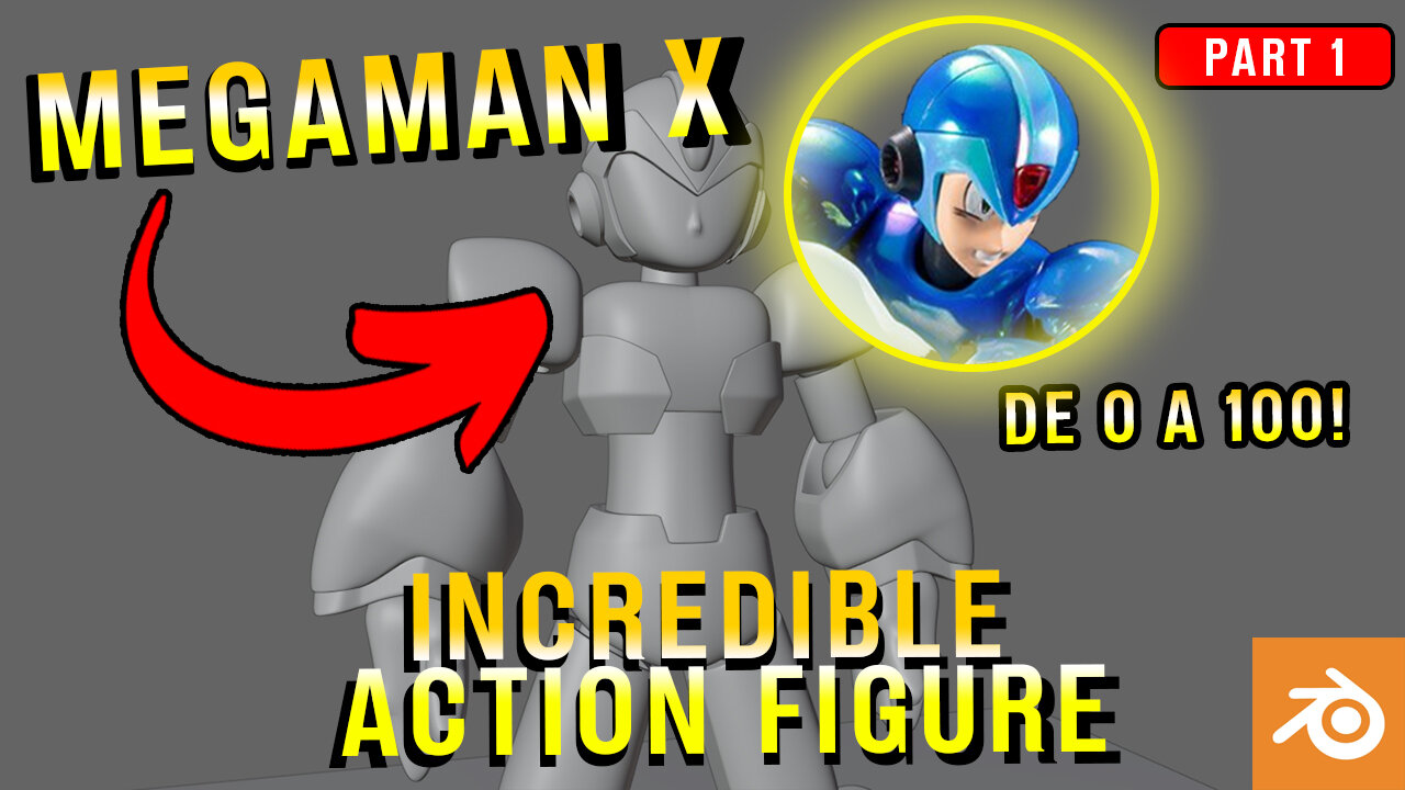 3D MEGAMAN X CHARACTER MODELING - BLENDER TUTORIAL FOR BEGINNERS! (PART 1) #rumble #youtube #blender