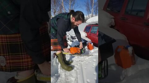 Stihl ms362 After Months Under Alaskan Elements And My Spring Fumble Start