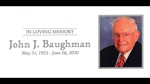 July 8, 2020 - DePauw Prof. & World War II Purple Heart Recipient John Baughman '48 is Laid to Rest