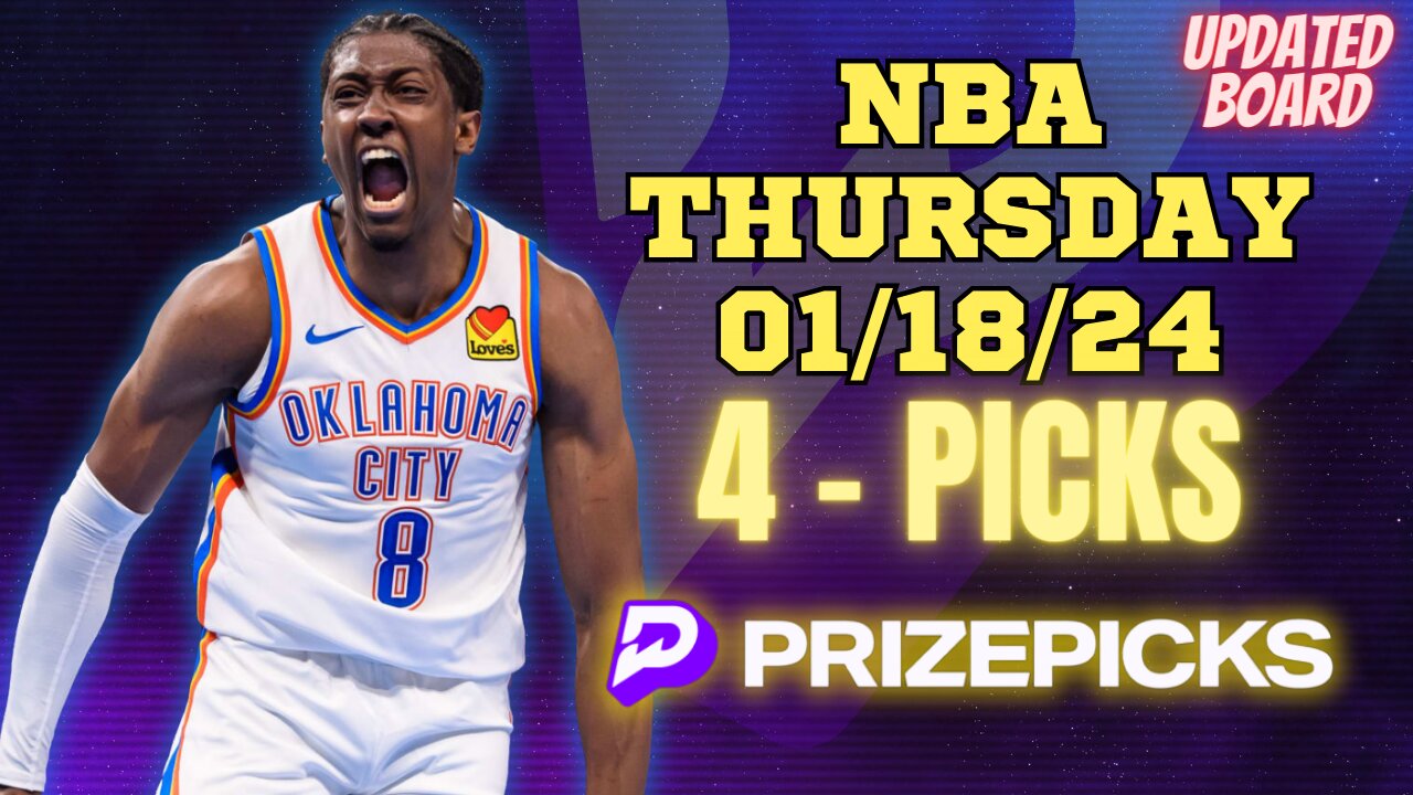 #PRIZEPICKS | BEST PICKS #NBA THURSDAY | 01/18/24 | #PLAYERPROPS | #BESTBETS | #BASKETBALL | TODAY