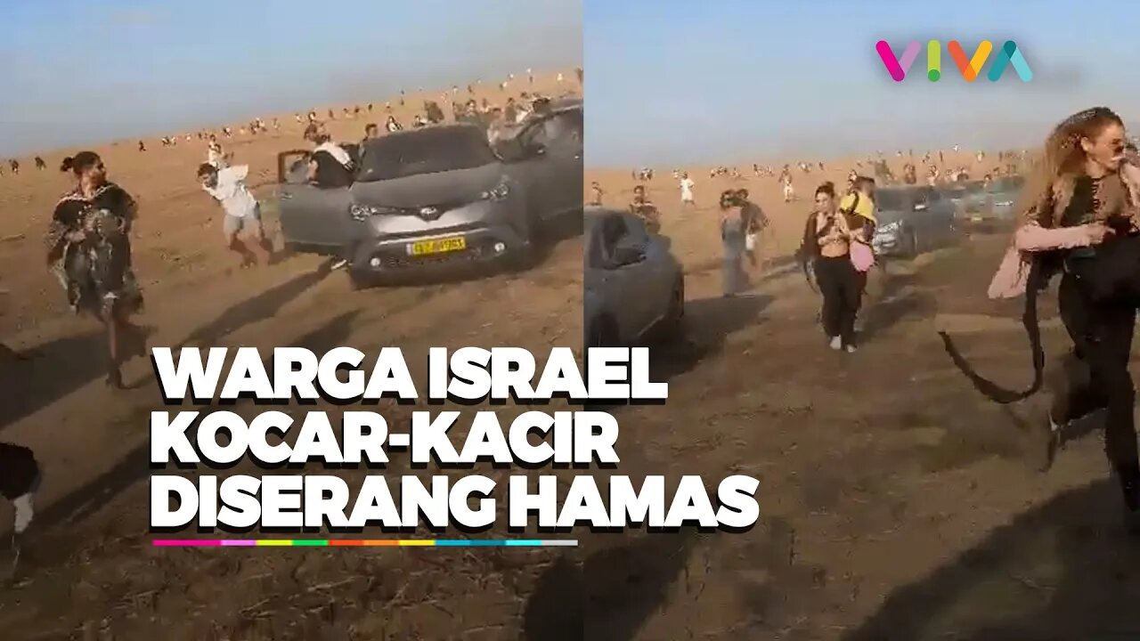 Terkepung Roket, Ratusan Warga Israel Berlarian di Gurun Pasir