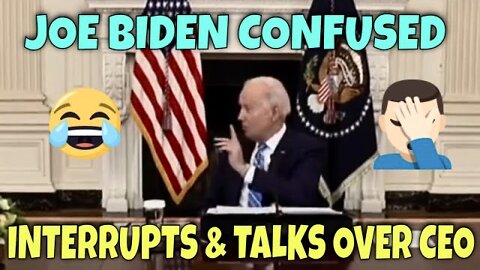 CONFUSED JOE BIDEN Interrupts CEO after Calling on Him!