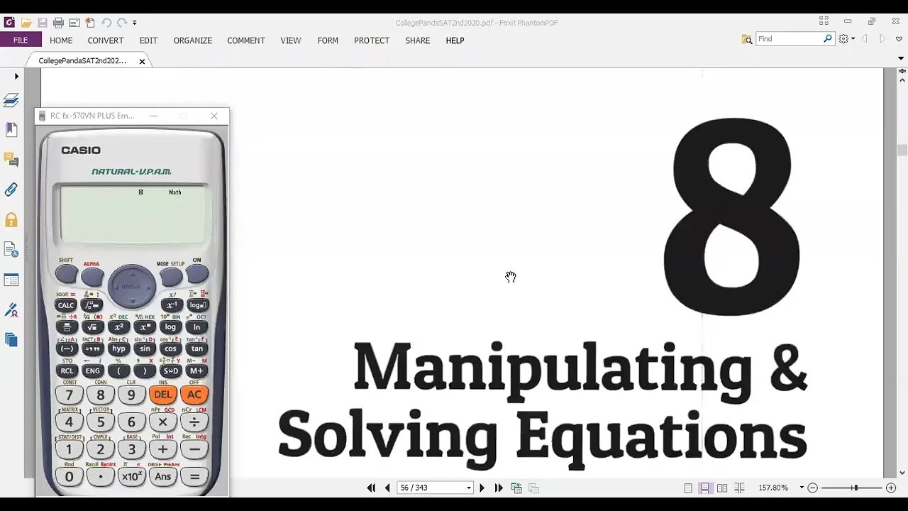 Chapter 8 (MANIPULATING & SOLVING EQUATIONS: Part 2, Q20 up to Q32) #Panda #SAT Exercise 2nd Edition