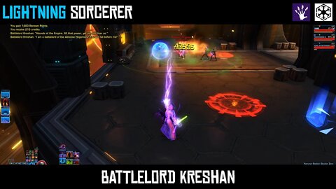 SWTOR 6.0 Onslaught Expansion | DPS Lightning Sorcerer | Hammerstation - Battlelord Kreshan