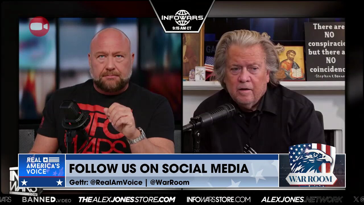 MUST-WATCH | Bannon Joins Alex Jones For Final Moments Of InfoWars Before Democrats Shutdown Site