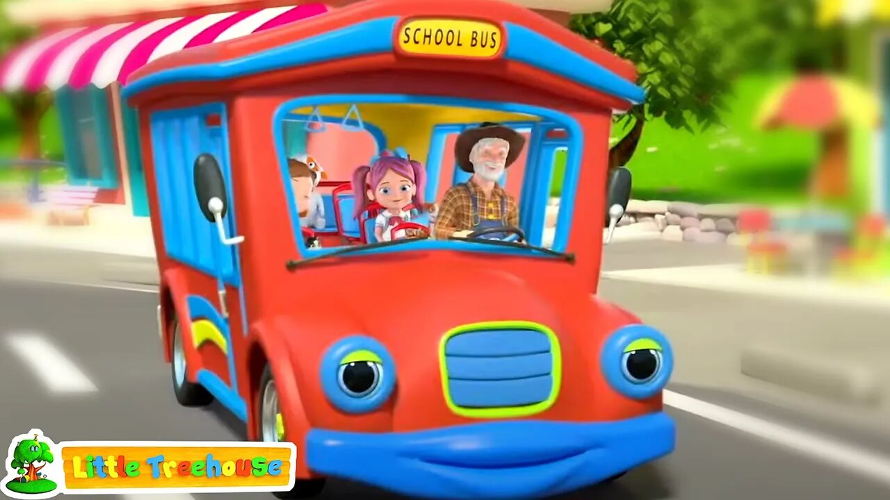 Wheels on the Bus Kindergarten Nursery Rhyme & Song for Babies