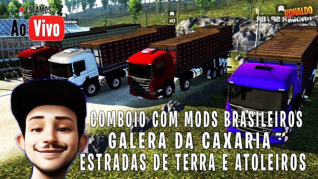 COMBOIO SCANIA P310 NO MAPA BR ESTRADA DE TERRA E ATOLEIRO ETS2 1.42