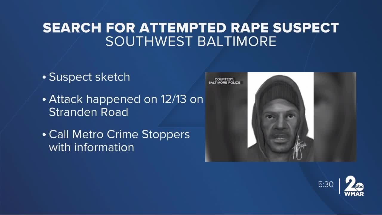 Police looking for attempted rape suspect in Southwest Baltimore