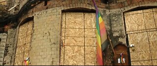 Neighbors on edge after pride-flag provoked arson