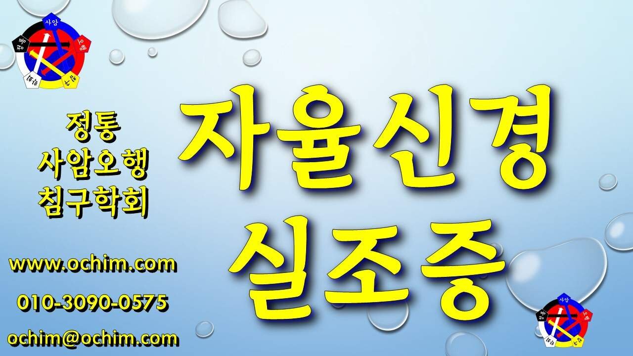 자율신경실조증 치료 방법 - 사암침, 사암침법, 정통사암침 - 비과학적 양의학 215