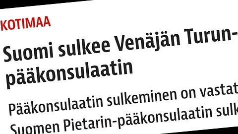 Suomi sulkee Venäjän pääkonsulaatin Turussa.