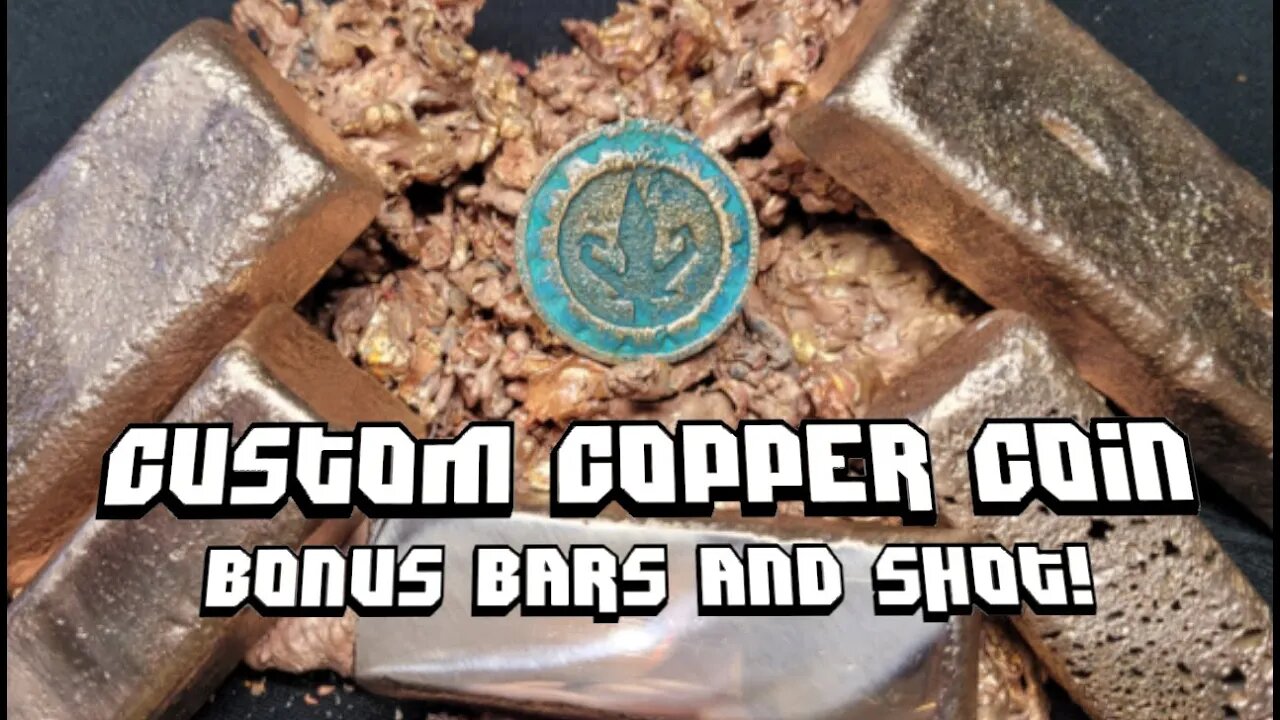 Making Copper Shot, Bars, and Coins With Scrap Heat Diffuser - metal sand casting