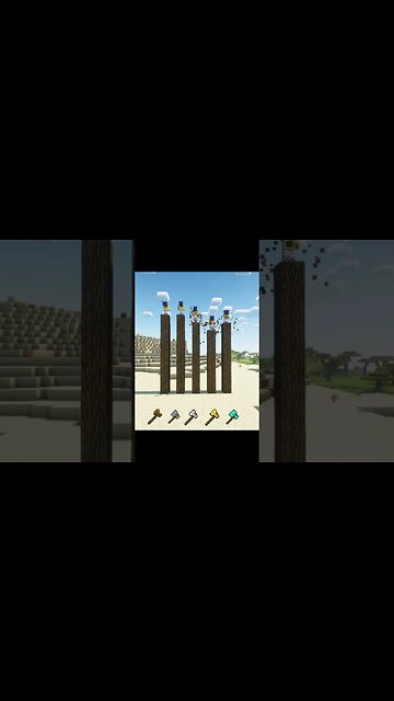 Which Minecraft Axe is the Fastest? 🤔 #minecraft #shorts