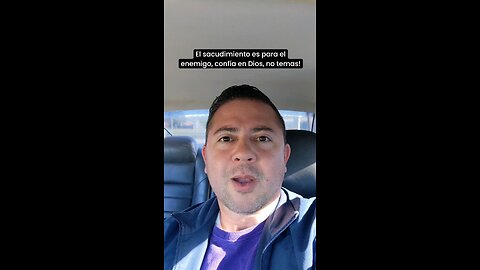 El sacudimiento es para el enemigo, confía en Dios, no temas!