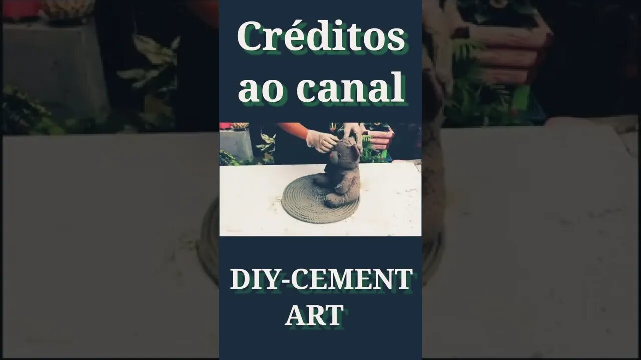 Arte com cimento, Diy cement Art #short