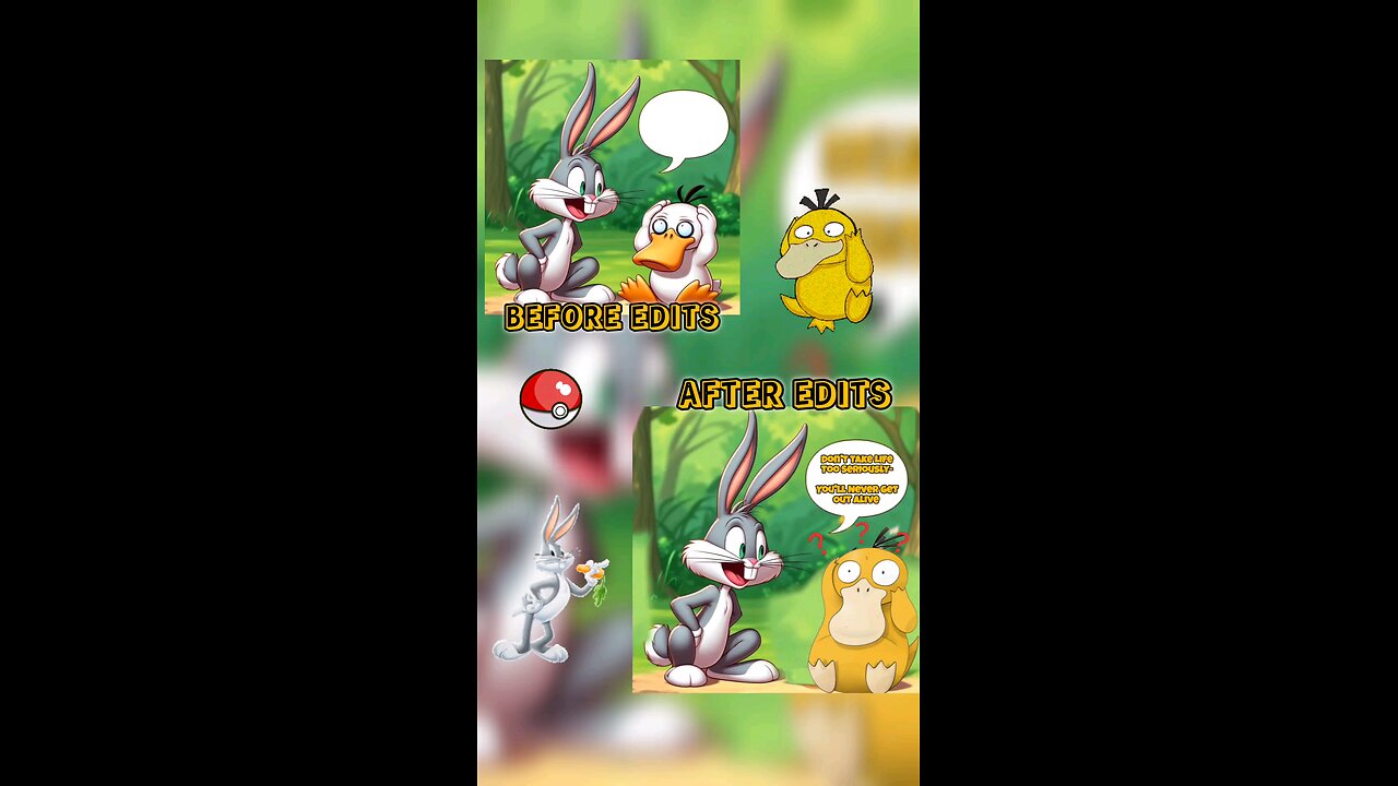 BEFORE AND AFTER: Bugs Bunny And Psyduck 🐰🦆