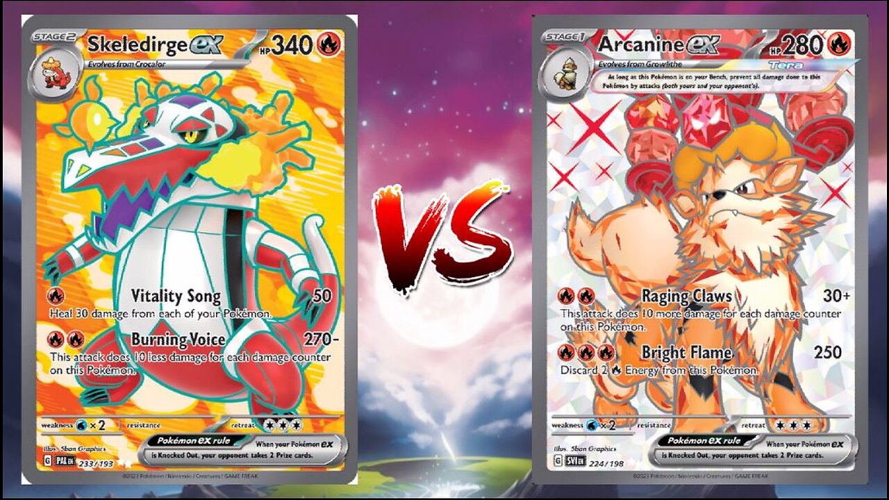 Pokemon TCG Live Skeledirge EX Garganacl VS Arcanine EX Entei V!!