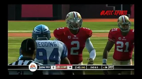 Madden 10 (49ers Franchise Year 1 Week 2 Vs Seahawks)Michael Knight's Second NFL Game😳🤔