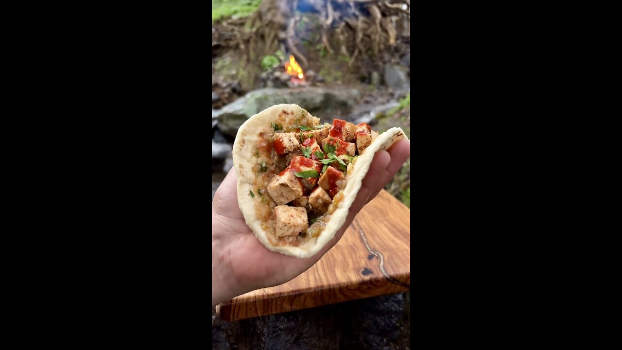 Outdoor Cooking Chicken Tacos