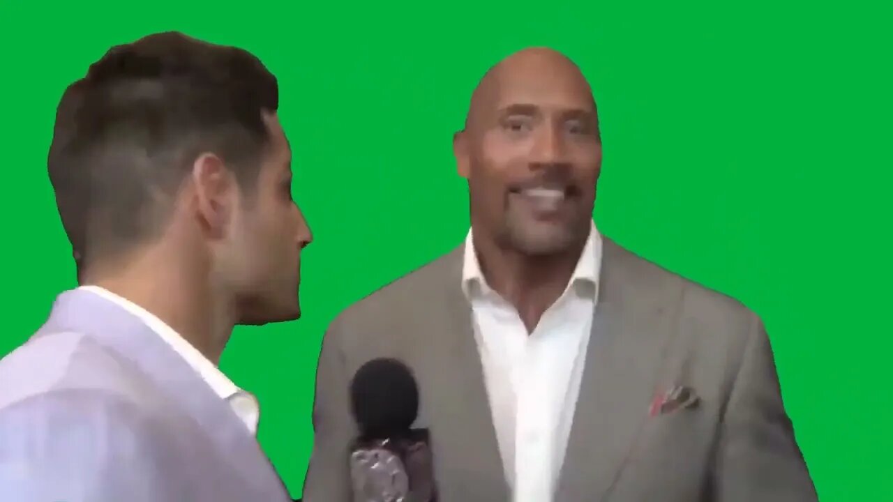 The Rock using the wrong emote GreenScreen