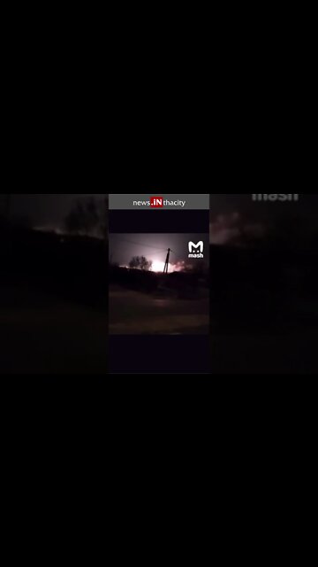 MI-24 Helicopter Strike Fuel Depot in Belgorod #shorts