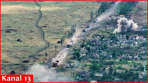 Ambushed Russian convoy was targeted by artillery fire on the way back