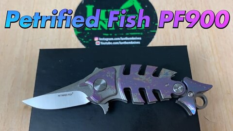 Petrified Fish PF900 /includes disassembly/ titanium w/M390 blade & bottle opener ? Crazy Fish !