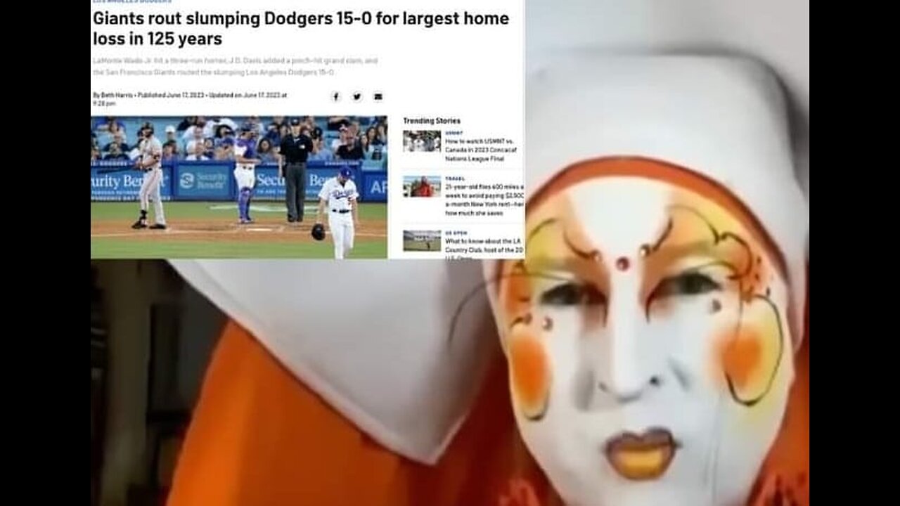 After honoring sisters of indulgence, Dodgers suffer an historic loss : Giants beat them 15-0
