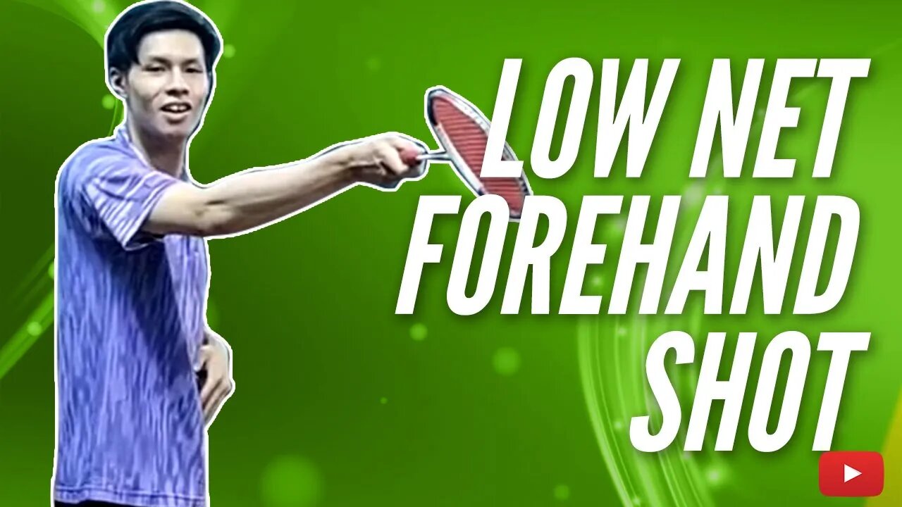 How to hit a low net forehand shot Nathanael Abednego Indonesian with English Subtitles #badminton