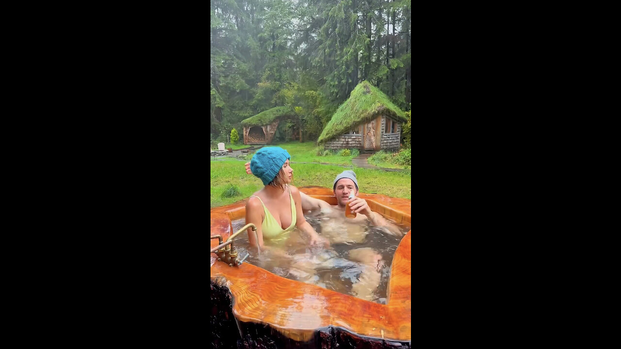 Swimming pool in a wood (The stump tub)