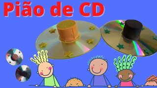 COMO FAZER UM PIÃO COM CD E BOLA DE GUDE! MUITO FÁCIL DE FAZER! SE INSCREVA! VÍDEOS INCRÍVEIS VIRÃO!