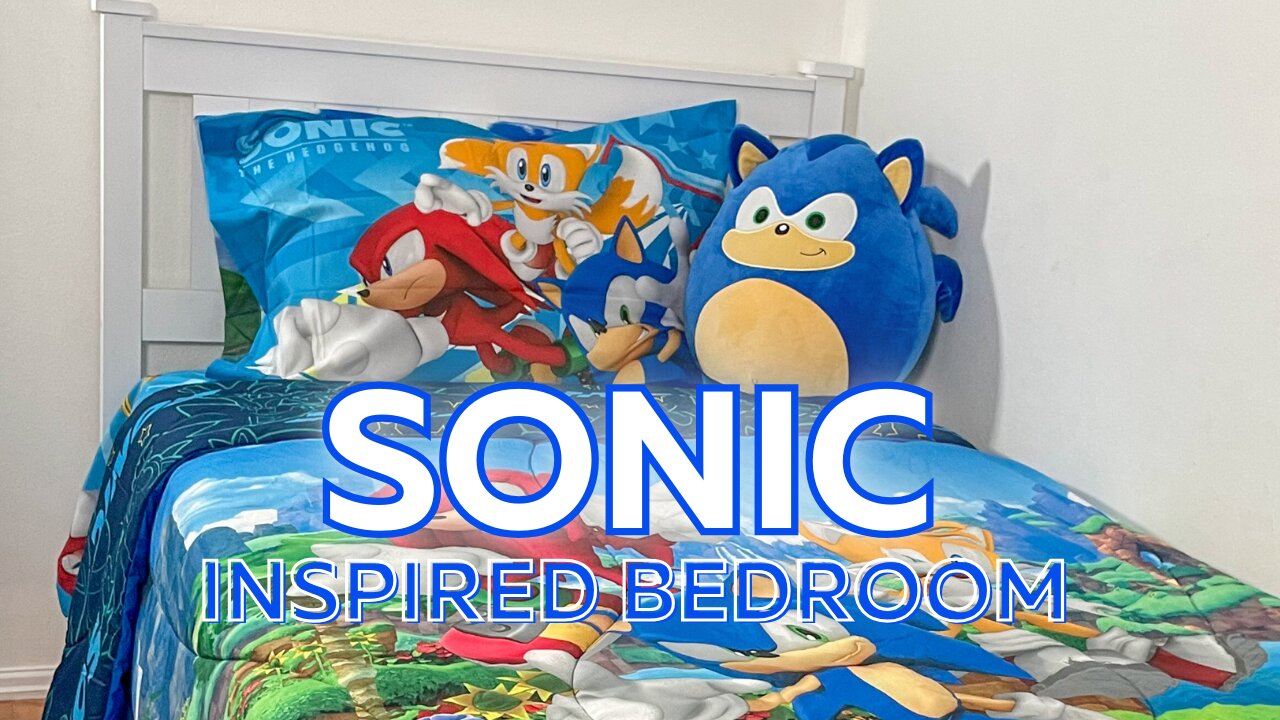 Sonic the hedgehog inspired boy's bedroom