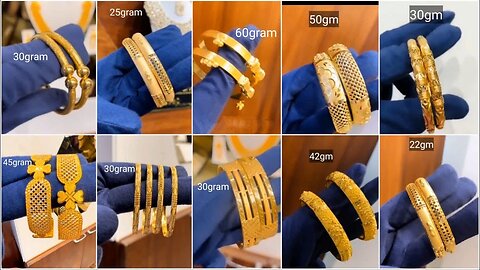 Buy Online 22kt Hallmark Gold Bangles/kada with weight! Orde