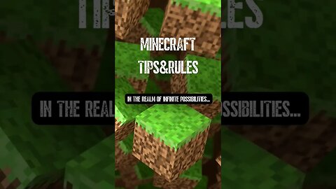 Minecraft Tips and Rules | EP 19 | #short #shorts #minecraft #minecraftshorts