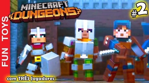 MINECRAFT DUNGEONS #2 - Continuamos avançando neste mundo INCRÍVEL e descobrimos coisas novas! ⛏😃