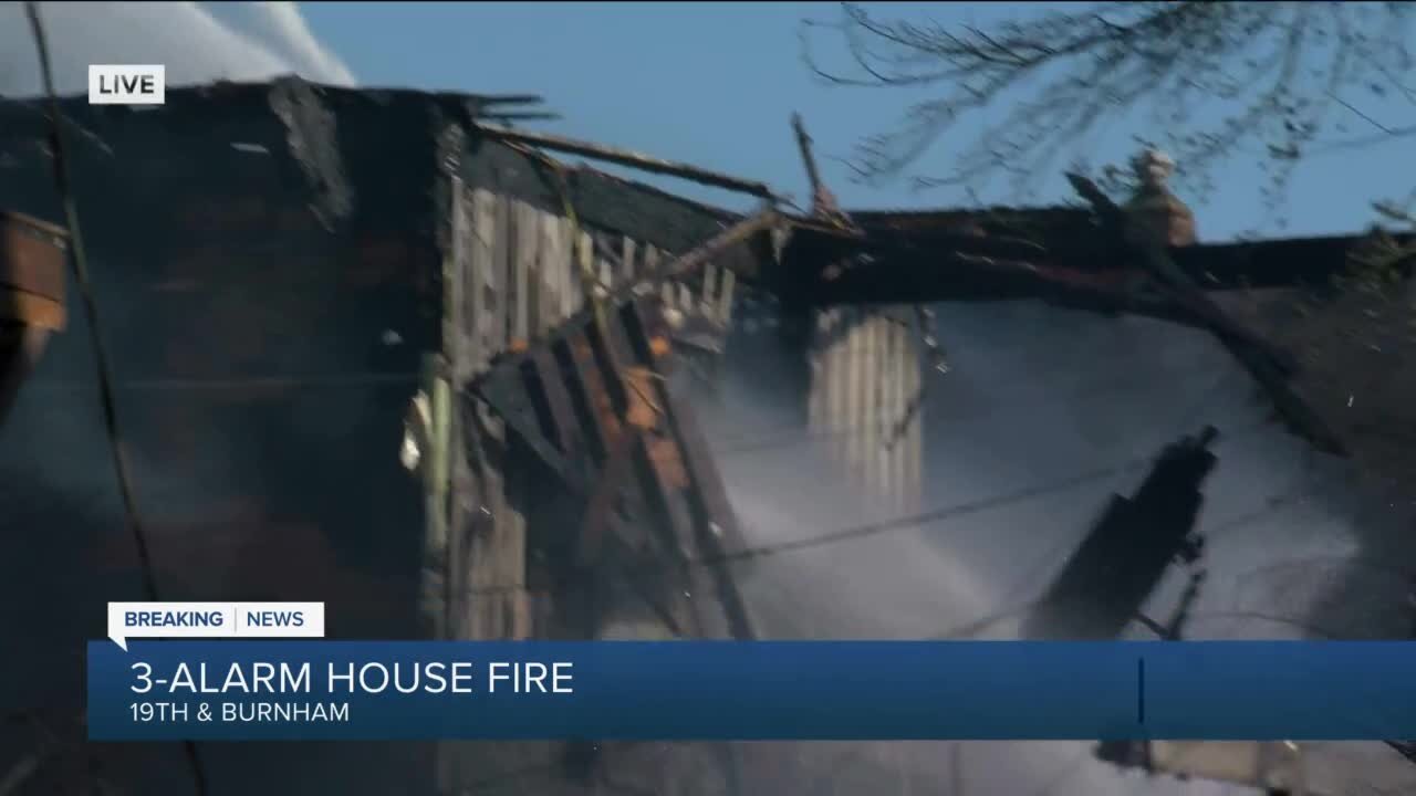 3-Alarm house fire on Milwaukee's south side