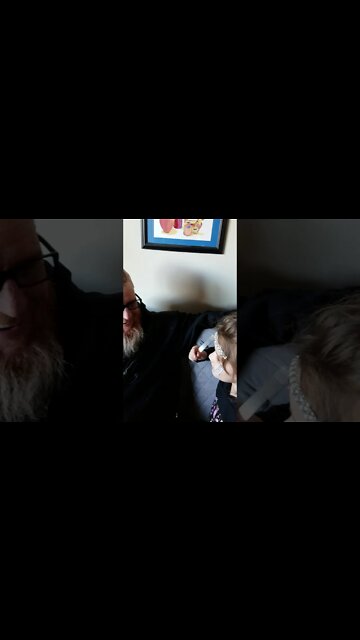 Bella Bedazzling Grandpa!